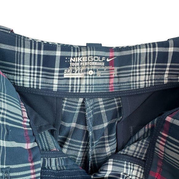 Nike Golf Women’s Tour Performance Dri-FIT Pants – Blue & Pink Plaid – Size 4 P - Picture 5 of 9